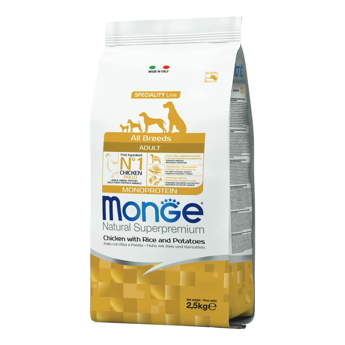 Monge Natural Superpremium Adult Pollo Riso e Patate 2,5kg Monge Natural Superpremium Adult Pollo Riso e Patate 2,5kg